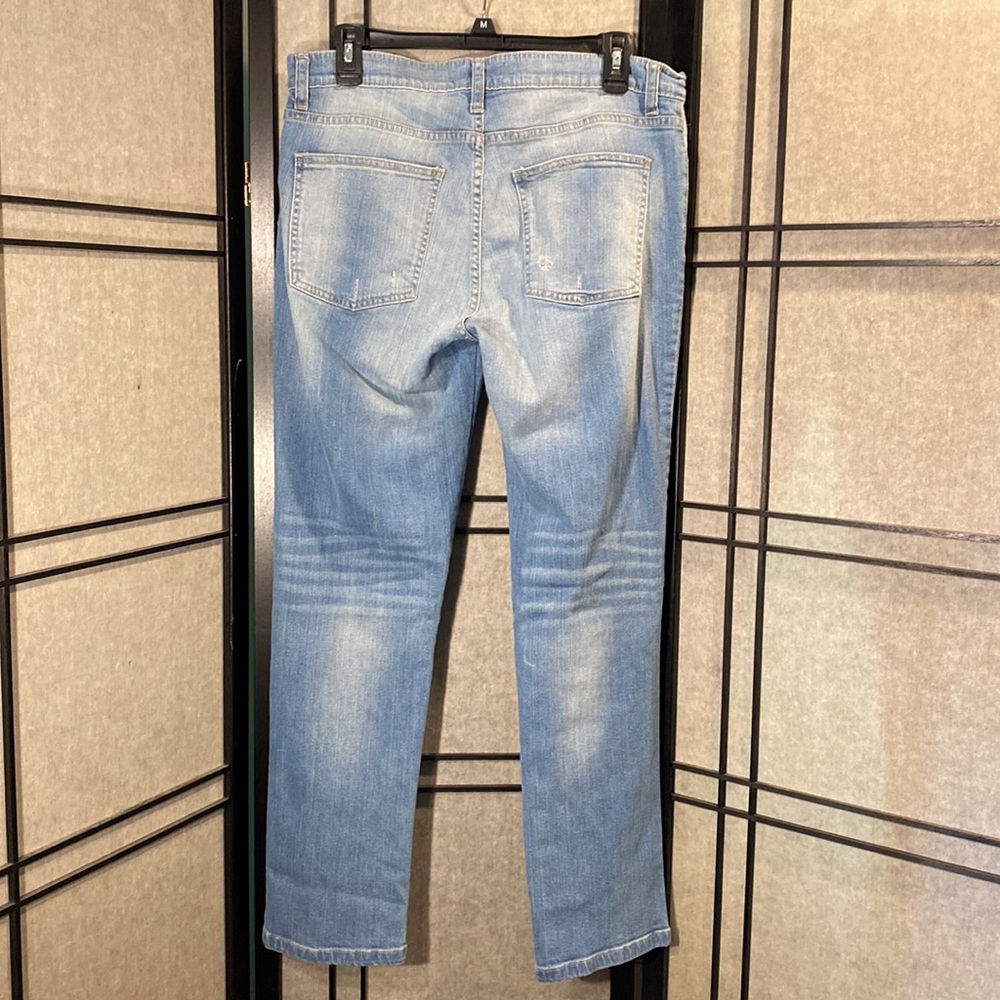 Banana Republic size 30 / 10 girlfriend patch jeans indigo wash - Picture 4 of 7